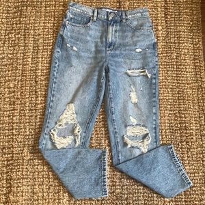 Garage denim medium blue wash distressed vintage Jeans